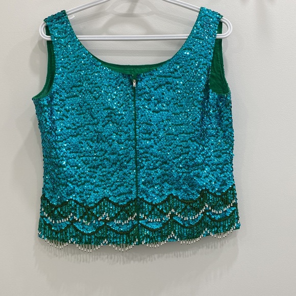 Sequin Party Vintage zipper down tank top ! - Picture 3 of 10